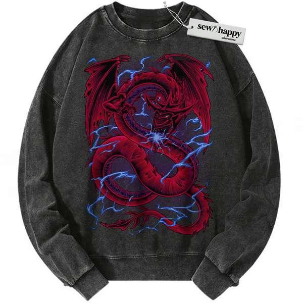 Wash Sweatshirt The Sky Dragon of Osiris Sweatshirt, Anime Sweatshirt, Vintage Sweater
