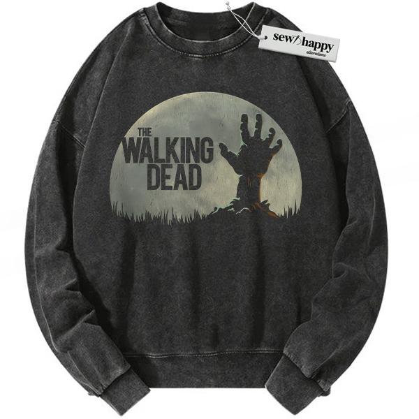 Wash Sweatshirt The Walking Dead Sweatshirt, Halloween Sweatshirt, Horror Sweatshirt, Vintage Sweatshirt