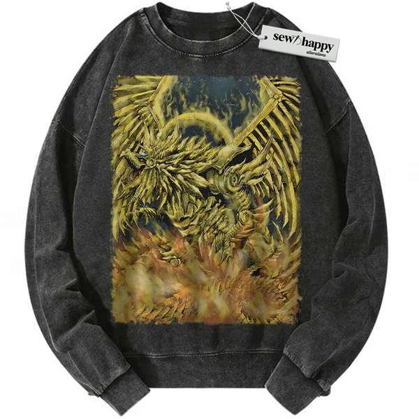 Wash Sweatshirt The Winged Dragon of Ra Sweatshirt, Anime Sweatshirt, Vintage Sweater