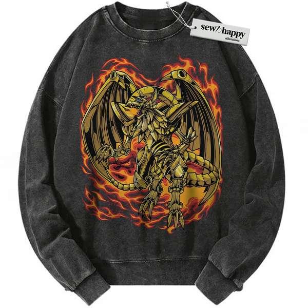 Wash Sweatshirt The Winged Dragon of Ra Sweatshirt, Anime Sweatshirt, Vintage Sweatshirt