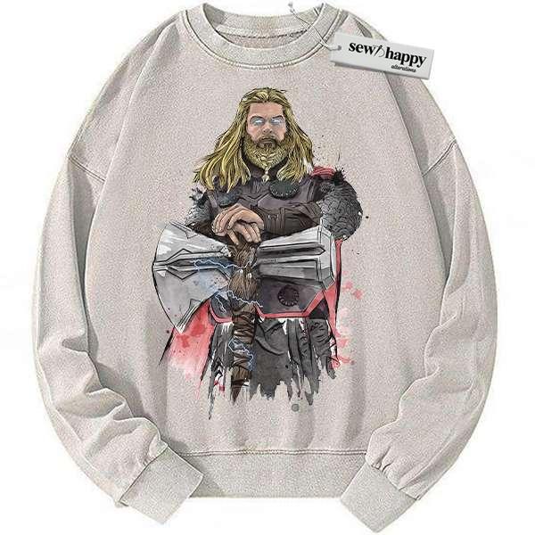 Wash Sweatshirt Thor Sweatshirt, Marvel Comics Sweatshirt, Vintage Sweater