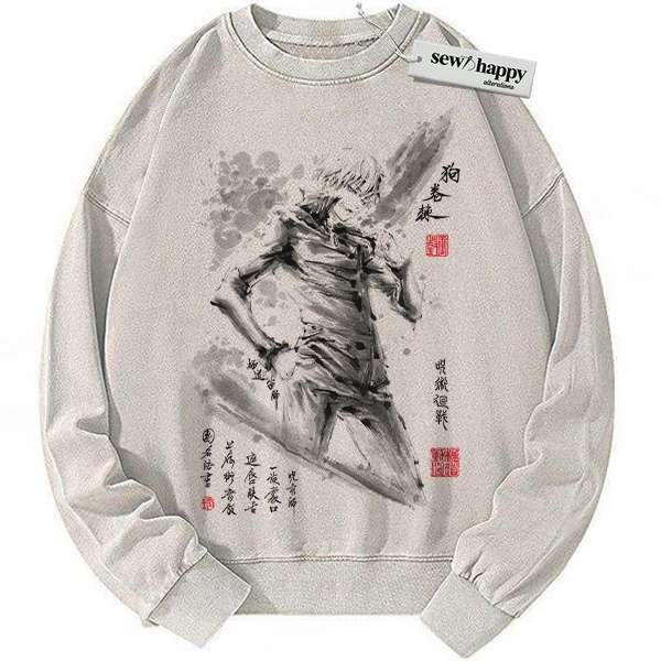 Wash Sweatshirt Toge Inumaki Sweatshirt, Jujutsu Kaisen Sweatshirt, Anime Sweatshirt, Vintage Sweater