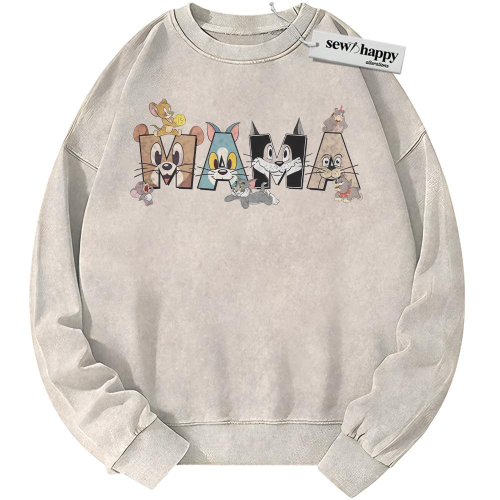 Wash Sweatshirt Tom and Jerry Sweatshirt, Mother's Day Sweatshirt, Animated Sweatshirt, Vintage Sweater