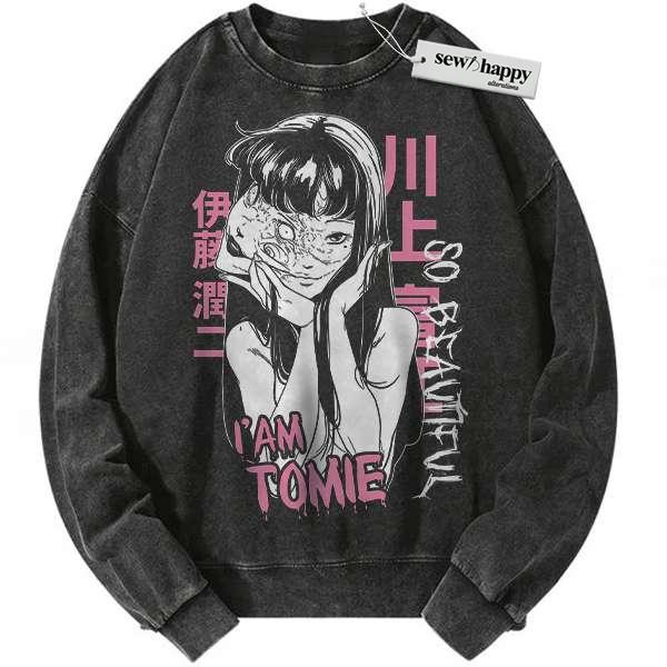 Wash Sweatshirt Tomie Kawakami Sweatshirt, Junji Ito Collection Sweatshirt, Anime Sweatshirt, Vintage Sweatshirt