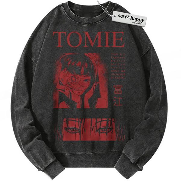Wash Sweatshirt Tomie Kawakami Sweatshirt, Junji Ito Sweatshirt, Halloween Sweatshirt, Horror Sweatshirt, Anime Sweatshirt, Vintage Sweatshirt
