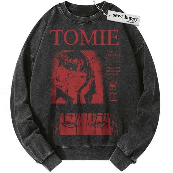 Wash Sweatshirt Tomie Sweatshirt, Junji Ito Collection Sweatshirt, Anime Sweatshirt, Vintage Sweater