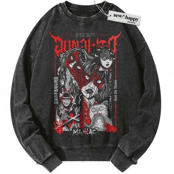 Wash Sweatshirt Tomie Sweatshirt, Junji Ito Collection Sweatshirt, Anime Sweatshirt, Vintage Sweater