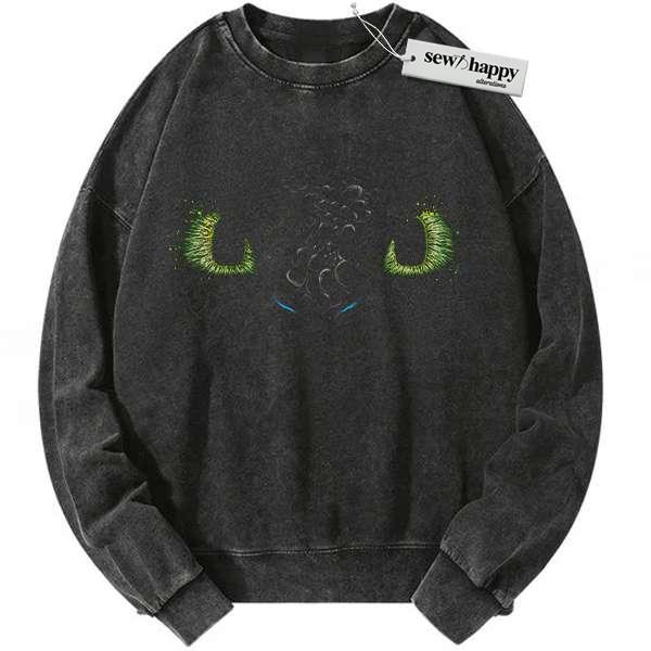 Wash Sweatshirt Toothless Sweatshirt, How to Train Your Dragon Sweatshirt, Animated Sweatshirt, Vintage Sweater