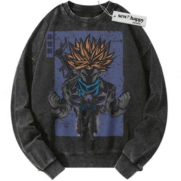 Wash Sweatshirt Trunks Sweatshirt, Dragon Ball Z Sweatshirt, DBZ Sweatshirt, Anime Sweatshirt, Vintage Sweatshirt