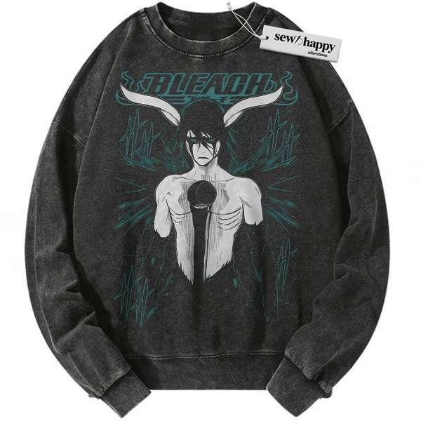 Wash Sweatshirt Ulquiorra Cifer Sweatshirt, Bleach Sweatshirt, Anime Sweatshirt, Vintage Sweater