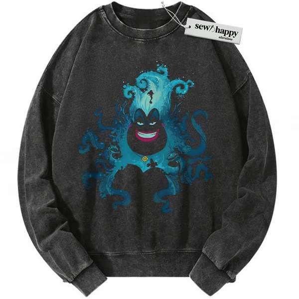 Wash Sweatshirt Ursula Sweatshirt, The Little Mermaid Sweatshirt, Animated Sweatshirt, Vintage Sweatshirt