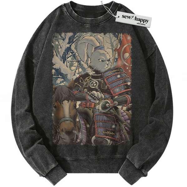 Wash Sweatshirt Usagi Yojimbo Sweatshirt, Animated Sweatshirt, Vintage Sweater
