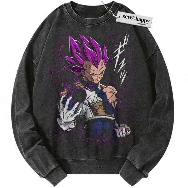 Wash Sweatshirt Vegeta Sweatshirt, Dragon Ball Sweatshirt, DBZ Sweatshirt, Anime Sweatshirt, Vintage Sweater Wash Sweatshirt Vegeta Sweatshirt, Dragon Ball Sweatshirt, DBZ Sweatshirt, Anime Sweatshirt, Vintage Sweater - Image 1