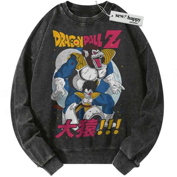 Wash Sweatshirt Vegeta Sweatshirt, Dragon Ball Sweatshirt, DBZ Sweatshirt, Anime Sweatshirt, Vintage Sweater Wash Sweatshirt Vegeta Sweatshirt, Dragon Ball Sweatshirt, DBZ Sweatshirt, Anime Sweatshirt, Vintage Sweater - Image 1