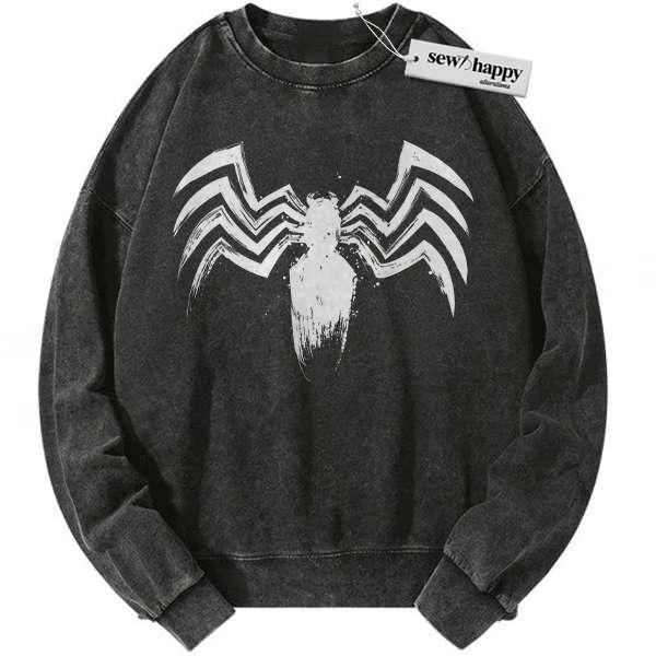 Wash Sweatshirt Venom Sweatshirt, Marvel Comics Sweatshirt, Vintage Sweater
