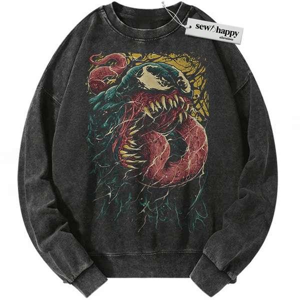 Wash Sweatshirt Venom Sweatshirt, Marvel Comics Sweatshirt, Vintage Sweatshirt