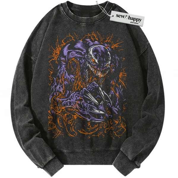 Wash Sweatshirt Venom Sweatshirt, Marvel Comics Sweatshirt, Vintage Sweatshirt