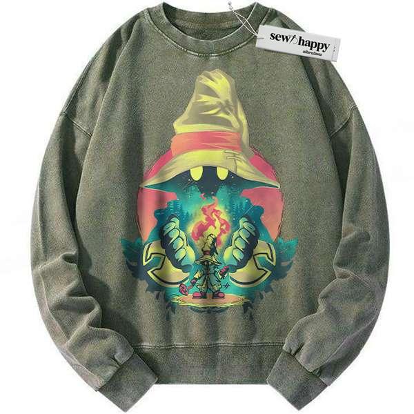 Wash Sweatshirt Vivi Ornitier Sweatshirt, Final Fantasy Sweatshirt, Game Sweatshirt, Vintage Sweater