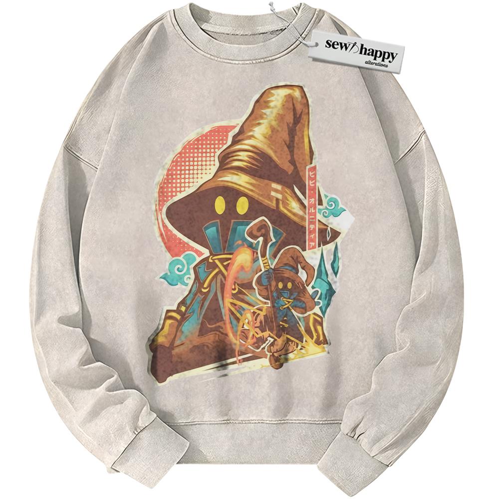 Wash Sweatshirt Vivi Ornitier Sweatshirt, Final Fantasy Sweatshirt, Sweatshirt, Game Sweatshirt, Vintage Sweater