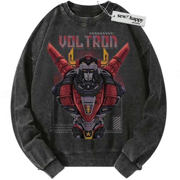 Wash Sweatshirt Voltron sweatshirt, Animated sweatshirt, Vintage Sweater