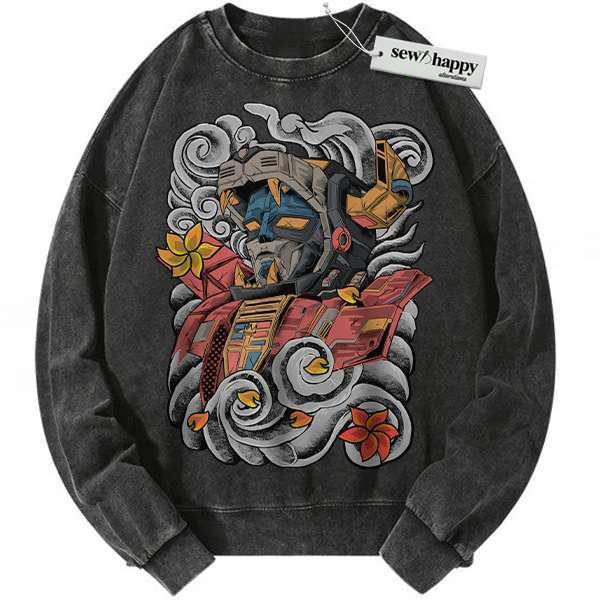 Wash Sweatshirt Voltron Sweatshirt, Animated Sweatshirt, Vintage Sweater