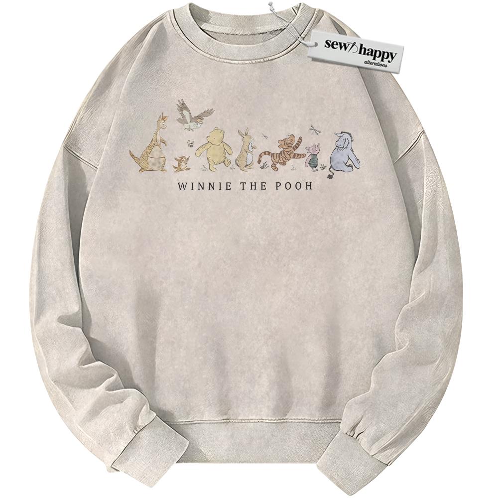 Wash Sweatshirt Winnie-the-Pooh Sweatshirt, Animated Sweatshirt, Vintage Sweater Wash Sweatshirt Winnie-the-Pooh Sweatshirt, Animated Sweatshirt, Vintage Sweater - Image 1