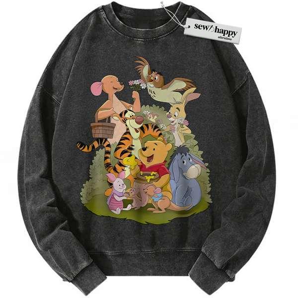 Wash Sweatshirt Winnie the Pooh Sweatshirt, Animated Sweatshirt, Vintage Sweatshirt