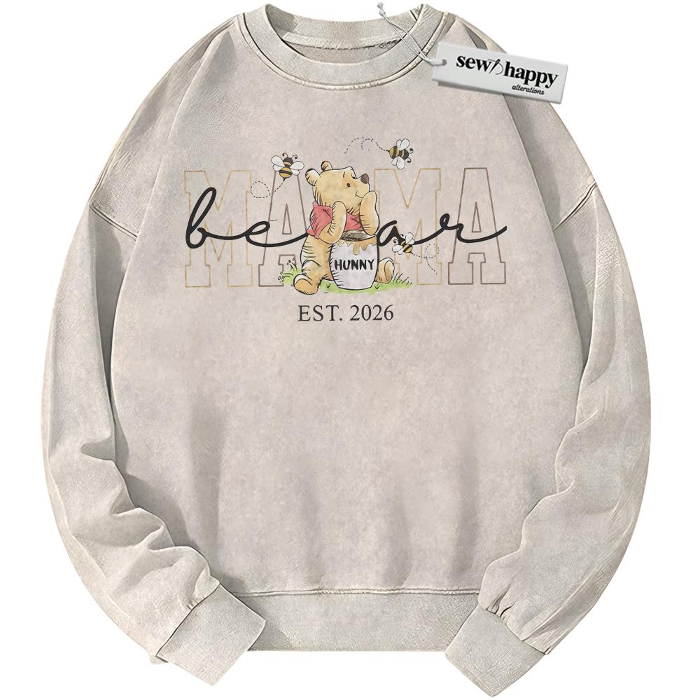 Wash Sweatshirt Winnie-the-Pooh Sweatshirt, Mother's Day Sweatshirt, Animated Sweatshirt, Vintage Sweater