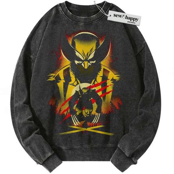 Wash Sweatshirt Wolverine Sweatshirt, Marvel Comics Sweatshirt, Vintage Sweater