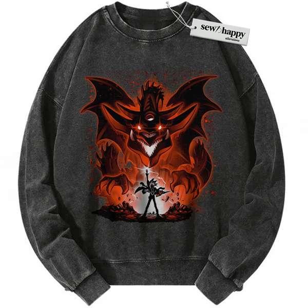 Wash Sweatshirt Yugi Muto Sweatshirt, Anime Sweatshirt, Vintage Sweatshirt